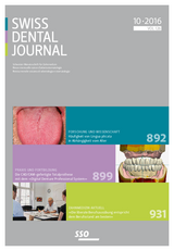 Swiss Dental Journal Nr. 10 - 2016