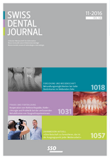 Swiss Dental Journal Nr. 11 - 2016